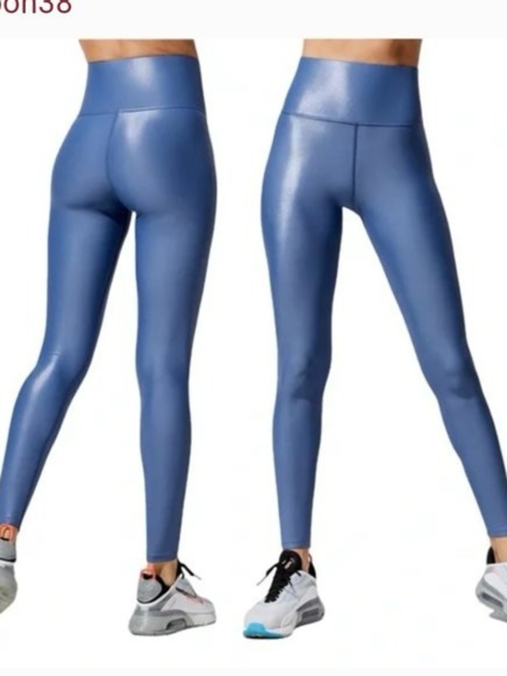 Carbon38 high waisted support leggings in iris shine Takara XXS